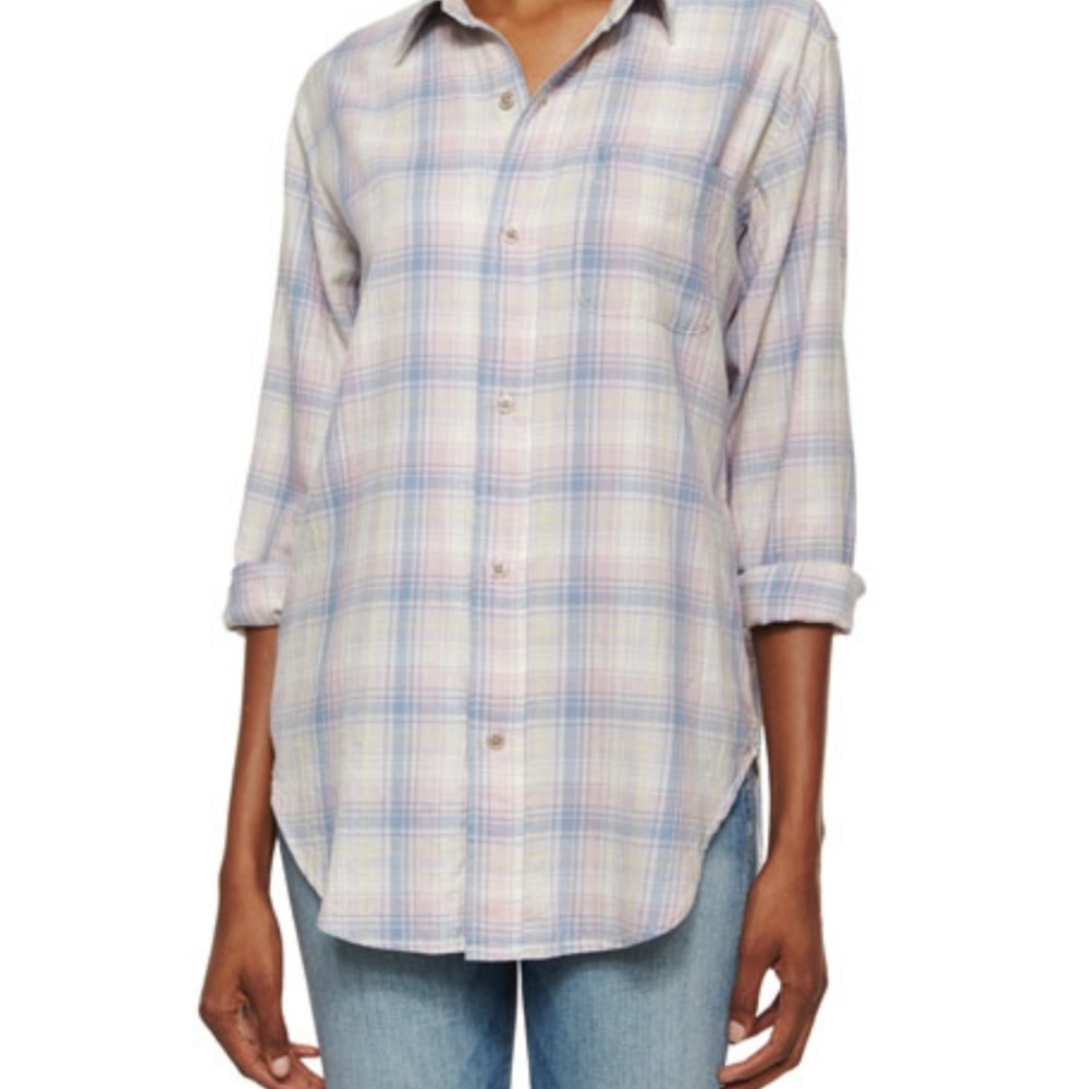 Current/Elliot The Prep School Shirt in Desert Plaid